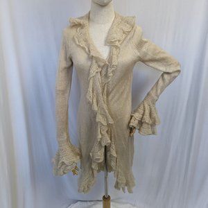 Betsey Johnson Beige Cardigan Size M/L